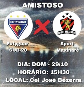 Potyguar enfrenta Sport Maxinaré neste domingo