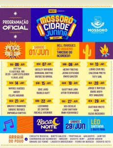 GUSTTAVO LIMA, WESLEY SAFADÃO, LUAN SANTANA E ALOK: MOSSORÓ CIDADE JUNINA LANÇA MAIOR PROGRAMAÇÃO DA HISTÓRIA PARA EDIÇÃO 2024