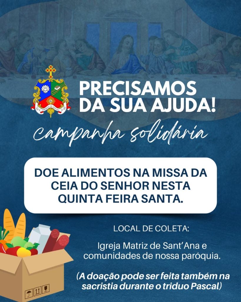 Paróquia de Sant’Ana realiza campanha solidária de arrecadação de alimentos em Currais Novos